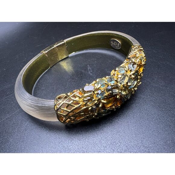 Alexis Bittar Crystal and Lucite Bracelet - Picture 1 of 8